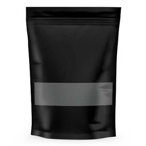 100 Resealable Stand Up Bags 21x17cm - Black Food Packaging Zip Pouch - Picture 1 of 7
