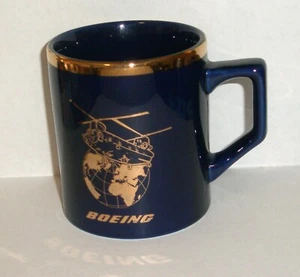 BOEING / HELICÓPTERO - TAZA DE CAFÉ - AZUL COBALTO - NUEVO - Imagen 1 de 4