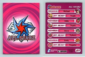 All Starz #21 Beyblade 2003 Cards Inc. Trading Card
