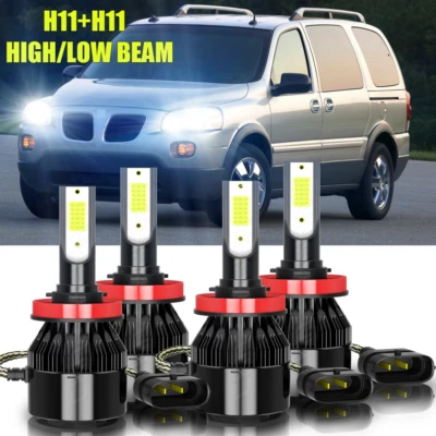 Kit combinado de bombillas LED de haz alto y bajo 6000 k para Pontiac Montana 2005-2009 Foto 1 de 4
