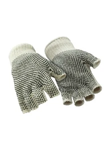 Half Finger Fingerless Dot Grip Gloves - Perfect Cold Fishing Gloves Size L - Picture 1 of 1