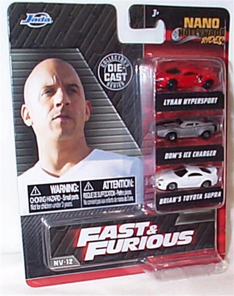 JUEGO DE 3 PIEZAS "RÁPIDO Y FURIOSO" "NANO HOLLYWOOD RIDES" COCHES MODELO DIECAST 253201004 Foto 1 de 1