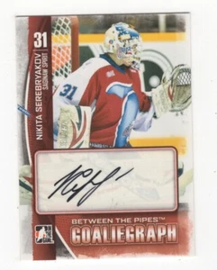 2013-14 IM SPIEL ZWISCHEN DEN PFEIFEN GOALIEGRAPH NIKITA SEREBRYAKOV AUTOGRAMM - Bild 1 von 2