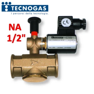 Elettrovalvola per gas in ottone a riarmo manuale Ø 1/2'' FF normalmente aperta - Imagen 1 de 1