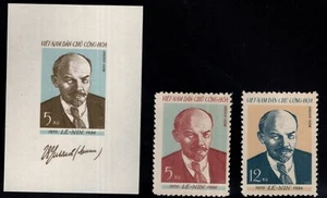 Vietnam Scott 121, 121a and 122 complete Lenin set with souvenir sheet NGAI - Picture 1 of 1