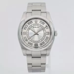 Rolex Oyster Perpetual 36mm Stahl Konzentrisch Silber Ziffernblatt Herren Uhr - Bild 1 von 5