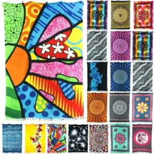 Sarong Wrap Skirt Beachwear Swim Cover Dress Print Scarf Rayon - Picture 1 of 113