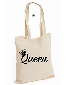 Bolso de Algodón de Navidad Queen King Crown He's Mine She's Mine Couples (Queen, bolso) - Imagen 1 de 4