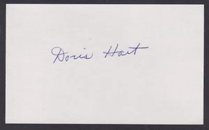 Doris Hart (1925-2015), American Tennis Player, World's #1, signed 3x5 card - Picture 1 of 1