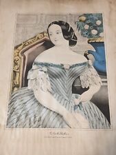 Antique 1838-66 Original N. Currier or Currier & Ives Clara 16" x 12"