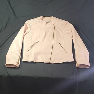 Calvin Klein Pink Leather Jacket, Size XL - Picture 1 of 16