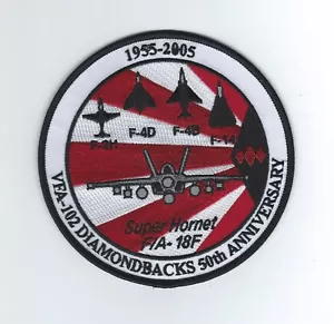 VFA-102 DIAMONDBACKS "50th ANNIVERSARY 1955-2005" patch - Picture 1 of 1