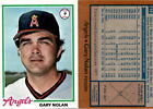 Carte de baseball Gary Nolan 1978 Topps 115 California Angels