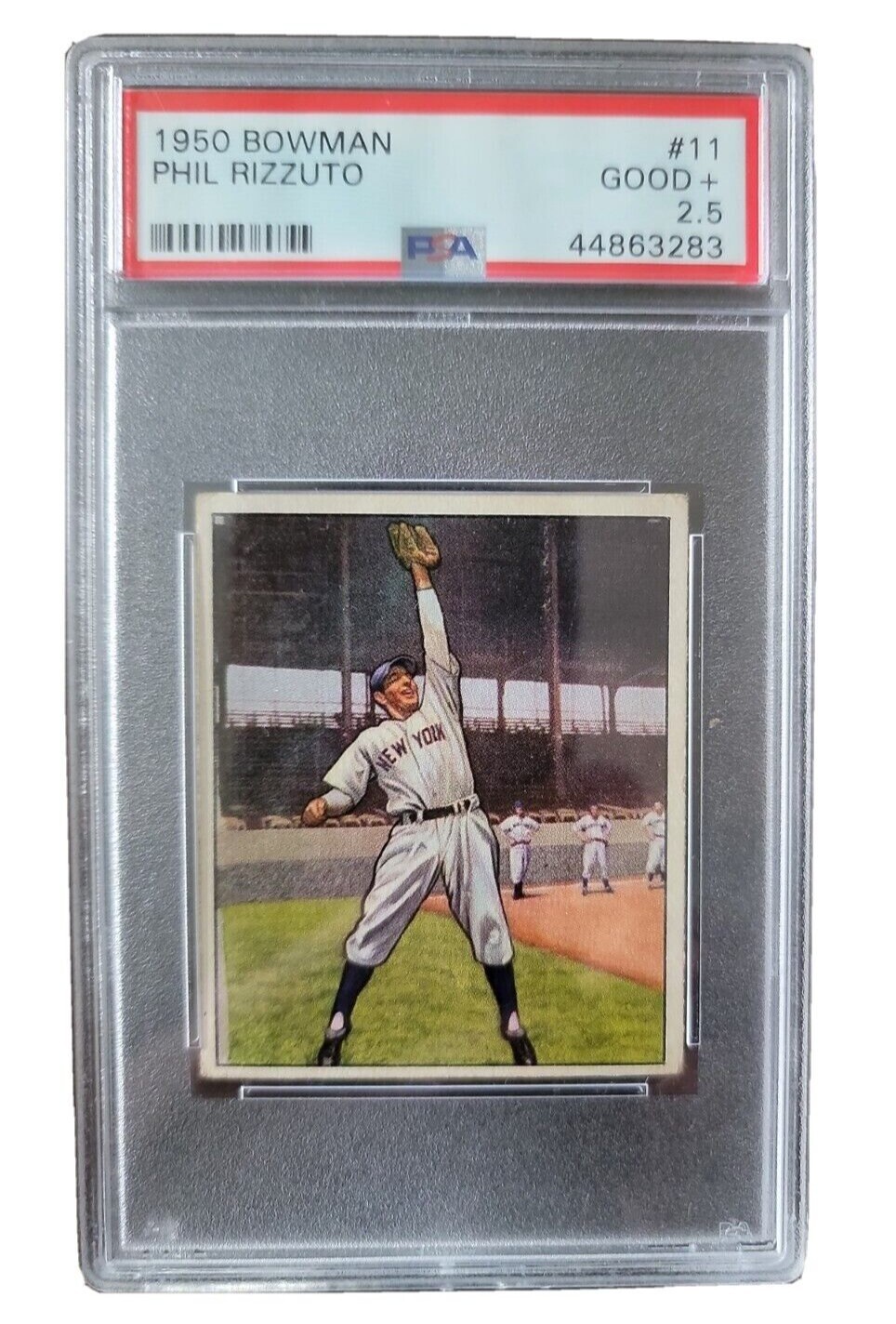 PHIL RIZZUTO 1950 BOWMAN  #11 PSA 2.5 HOF SHARP CARD "THE SCOOTER"