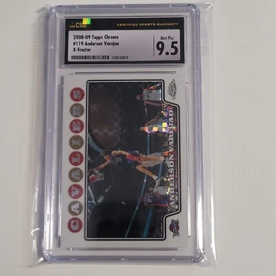 2008 Topps Chrome Anderson Varejao Xfractor #119 062/288 CSG 9.5 Cavaliers  - Image 1 of 4
