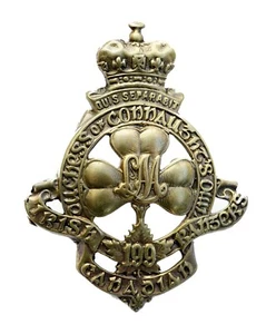 199º Batallón Rangers Irlandeses Canadienses Gorra Insignia Metal Latón - Imagen 1 de 1