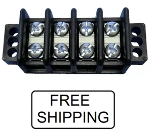 4 Position 600V Dual Row Terminal Block Barrier Strip- 13-1604- Free Ship - Picture 1 of 3