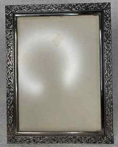 Vintage Fotorahmen Bilderrahmen versilbert 90er Silberauflage 21,3x16,3cm - Bild 1 von 4