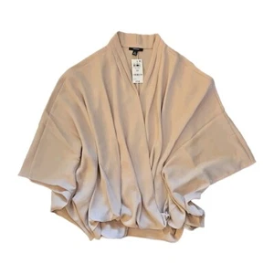 NWT ALFANI Women's 3X Beige V Neck Batwing Sleeves Shirt Blouse Msrp $75.50 - Picture 1 of 5