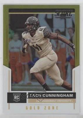 2017 Score Rookies Gold Zone /50 Zach Cunningham #344 Rookie RC - Image 1 of 2