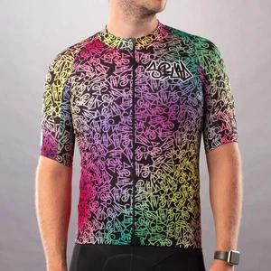Eliel Cycling Jersey Mens Size XL Squid Short Sleeve Pockets Made In USA - Picture 1 of 10