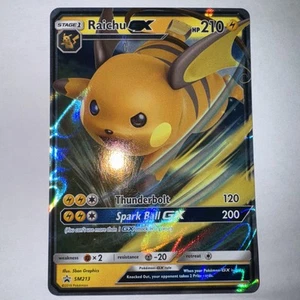 Pokémon TCG Raichu GX SM Black Star Promo SM213 Holo Promo - Picture 1 of 2