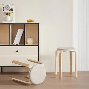 Stackable Stools Stackable Bentwood Stools Round Backless Chairs - Bild 1 von 7