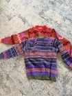 2 United Colors of Benetton Girls Vintage 012 Wool Sweater 80s Retro Italy