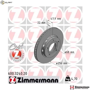 2x BRAKE DISC 600.3240.20 FOR VW AUDI A4/S4 AZM 2.0L AWM 1.8L AVF 1.9L 4cyl 2.3L - Picture 1 of 9
