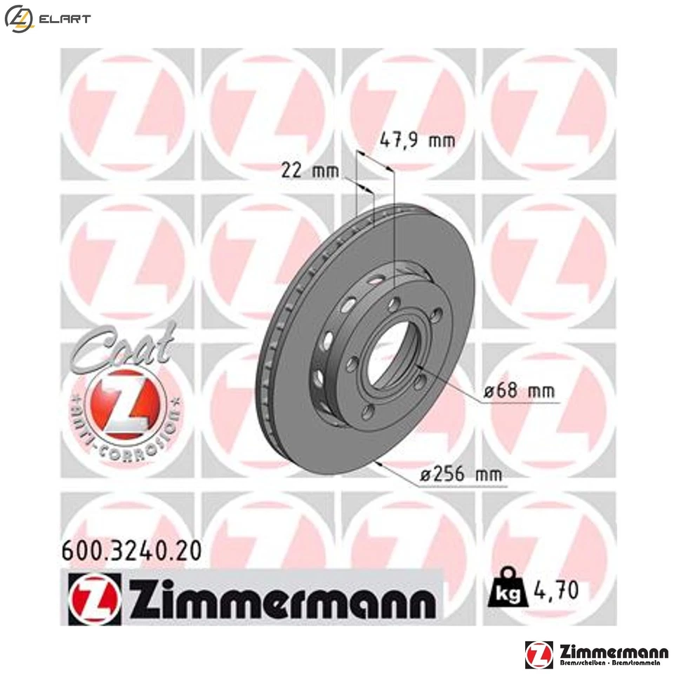 2x BRAKE DISC 600.3240.20 FOR VW AUDI A4/S4 AZM 2.0L AWM 1.8L AVF 1.9L 4cyl 2.3L - Image 1 of 4