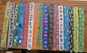 Gamer Slap Bracelets Lot of 32 ~ 16 Different Styles/2 of ea Style Birthdays - Picture 1 of 7