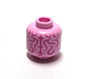 Lego - Minifigura Utensilio / Cabeza - Patrón Cerebro Rosa - Imagen 1 de 1
