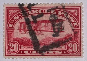 Travelstamps:1912-13 US Stamps Scott #Q8 Airplane 20 Cent Used NG parcel post - Picture 1 of 5