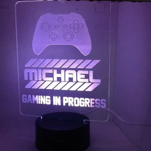 Gaming Controller Name Light - Personalised LED Gamer Playstation an xbox - Picture 1 of 8