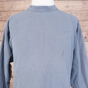 SUDADERA VINTAGE NIKE ETIQUETA BLANCA POLVO AZUL TONAL CUELLO REDONDO TALLA M 90s - Imagen 1 de 10