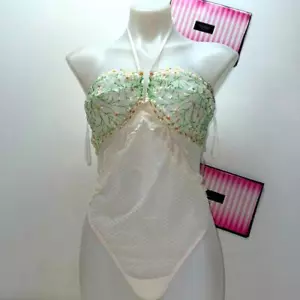 Blumen bestickte Spitze 🔥Victoria’s Secret Gänseblümchen Dessous Teddy Gr. X-Large Neu - Bild 1 von 12
