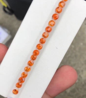 4mm Round 10 Pieces 100% Natural Spessartite Garnet - Image 1 of 3