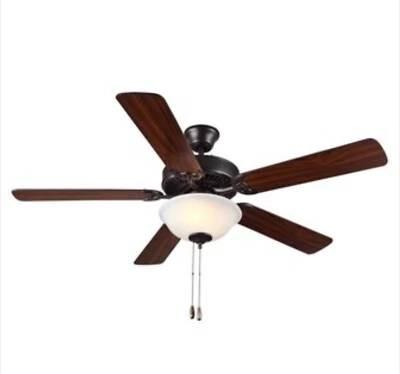 Monte Carlo BF2-BZ Bronze Ceiling Fan II 52" 5 Blade Builder 132cm W/ Light NEW - Image 1 of 4