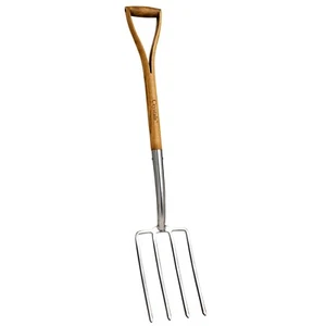 Heavy Duty Stainless Steel Garden Digging Spade Fork Ash Wood Handle Farmer Lawn - Picture 1 of 6