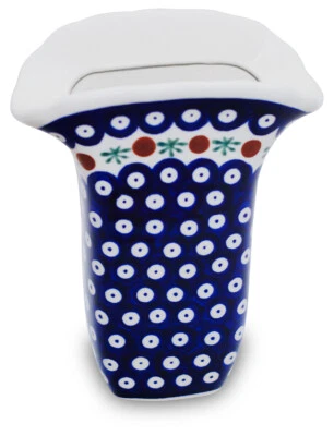 Original Bunzlauer Keramik 500ml Vase "Lotta" 18,0 cm – Blumenvase, Dekor 41 - Bild 1 von 2