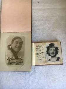 Zwei antike Autogramm- & Notizbücher Anfang 1900 viele signierte Fotos von Schauspielern - Bild 1 von 18
