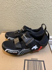 Venzo Men’s Triathalon Cycling Shoes Size 6.5 Black Ergo Fit - Picture 1 of 8