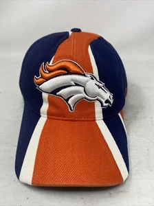 Vintage Denver Broncos Reebok NFL Strapback Mütze blau orange Colorblock erhöht - Bild 1 von 13