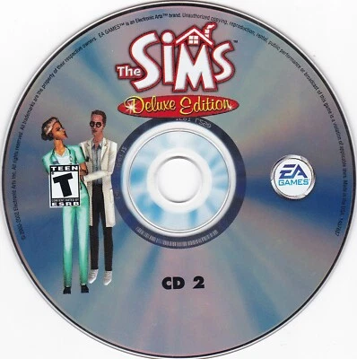 The Sims - Deluxe Edition CD 2 (PC, 2002) *DISC ONLY* - Image 1 of 2