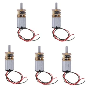 5Pack DC 5V N20 Gear Motor Slow Speed Full Metal Mini Gearbox Reducer Toy 60RPM - Picture 1 of 12