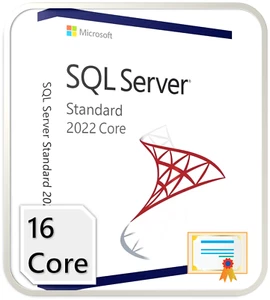 SQL Server 2022 Standard Core Edition, 16 Core License, Unlimited CALs - Picture 1 of 2