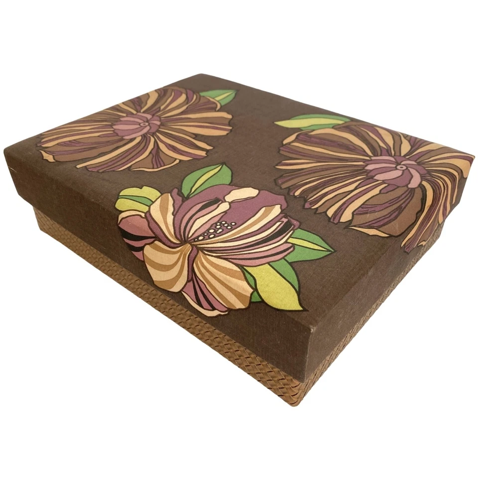 Victoria's Secret Floral Decorative Padded Storage Box 7.75 x 9.75 Inches - Image 1 of 4