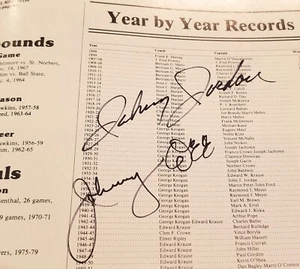 John Jordan & Johnny Dee Dual Signed Program Notre Dame Basketball Coach Rare - Picture 1 of 4