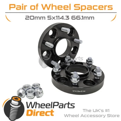 Bolt-On Wheel Spacers (2) 5x114.3 66.1 20mm for Infiniti M35h 11-13 - Image 1 of 2