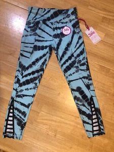Justice Girls Collection X Lattice Detail Legging Aqua Mist~M (10)~ NWT (JCXAL1) - Picture 1 of 11
